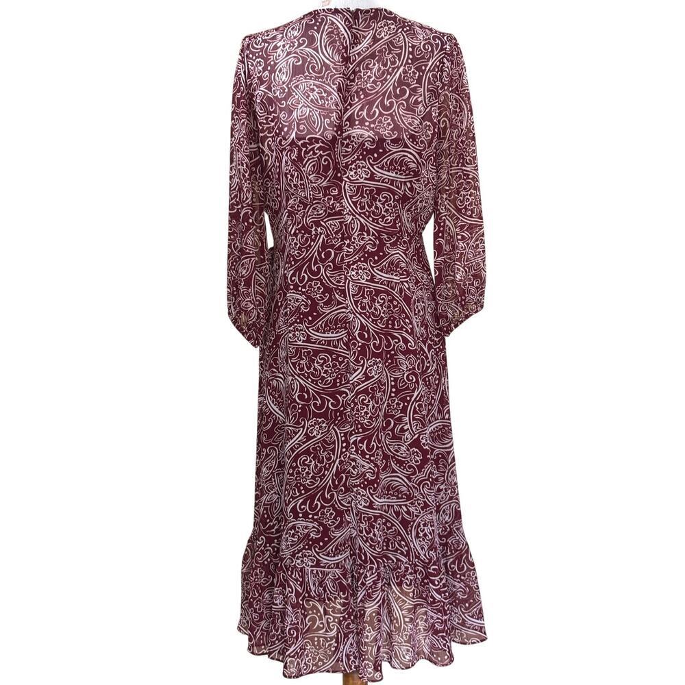 Calvin Klein floral high/low dress, bohemian, sophisticated, feminine, paisley - Picture 3 of 6